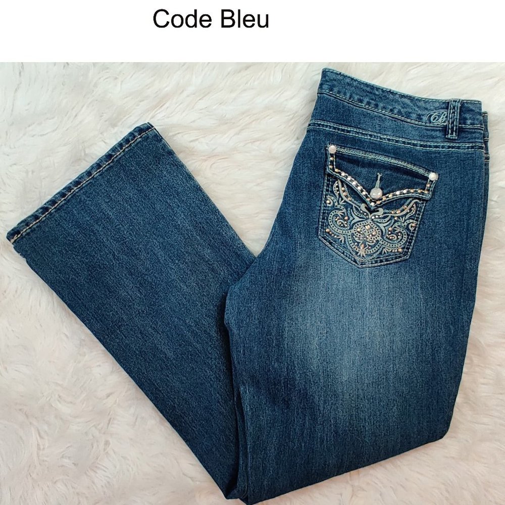Code Bleu Jeans Sz 16/32R Andrea Bootcut